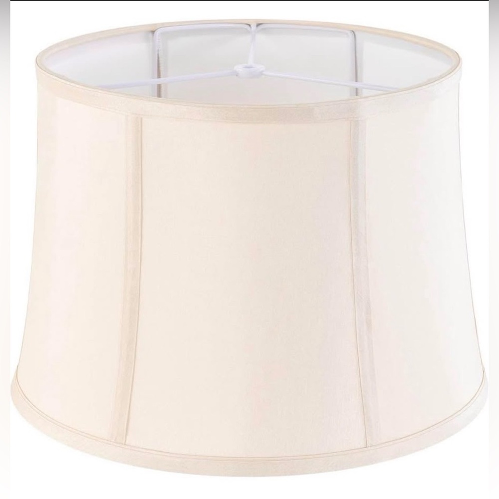 GOSO Drum Lamp Shade for Floor Lamps Table Lamp,12" x14" x10" (Spider) Cream